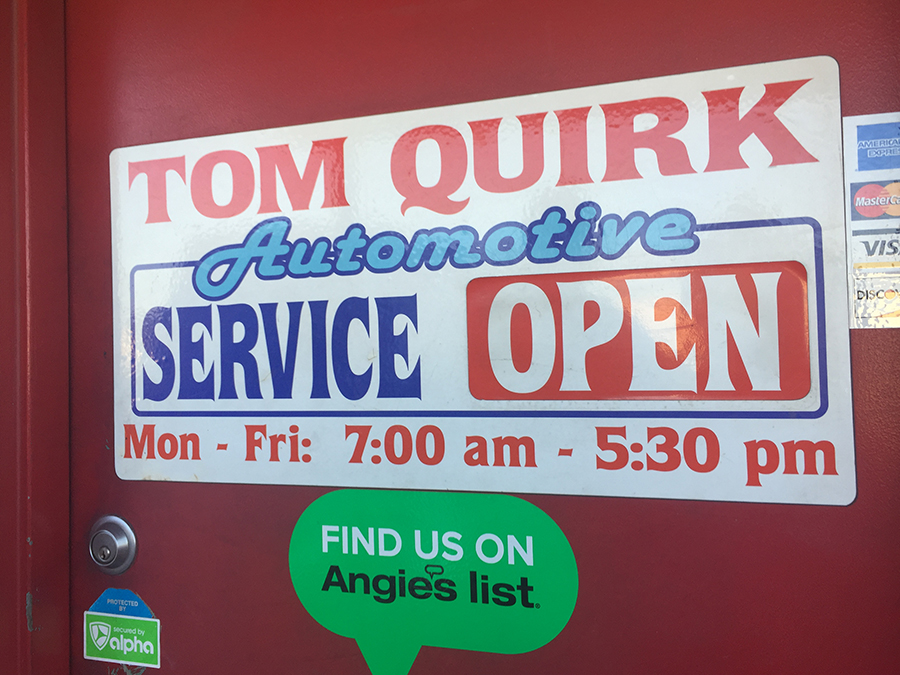 Tom Quirk Automotive service entrance